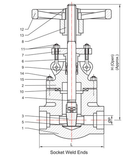 forged-gate-valves-drawing