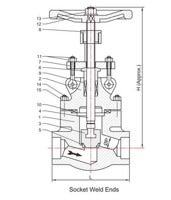 forged-globe-valve-drawing