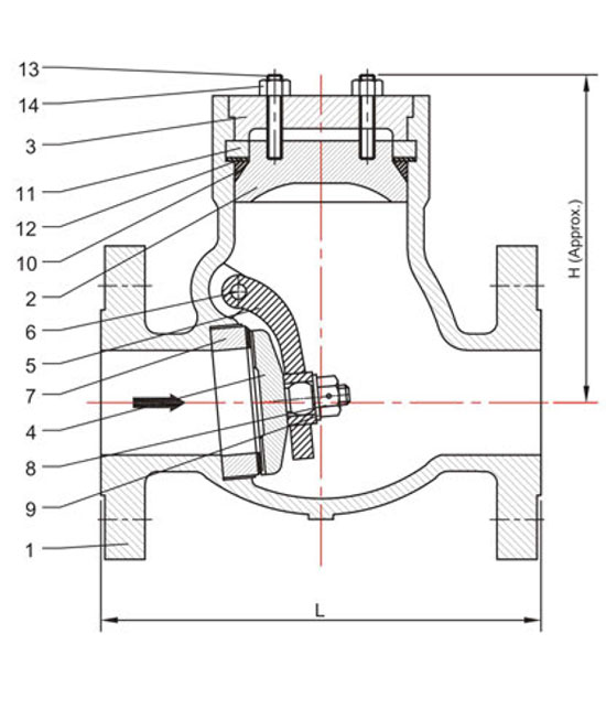 pressure-seal-swing-check-valve-drawing
